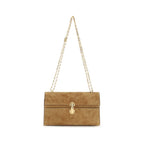 Savette Brown Calf Leather Bos Taurus Clutch Bag