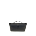 Savette Black Calf Leather Bos Taurus Clutch Bag
