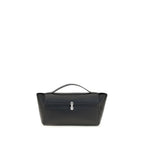 Savette Black Calf Leather Bos Taurus Clutch Bag