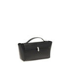 Savette Black Calf Leather Bos Taurus Clutch Bag
