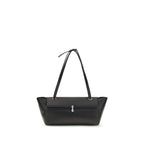Savette Black Calf Leather Bos Taurus Shoulder Bag