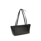 Savette Black Calf Leather Bos Taurus Shoulder Bag