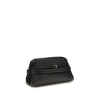 Moschino Black Goatskin Clutch Bag