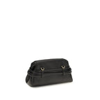 Moschino Black Goatskin Clutch Bag
