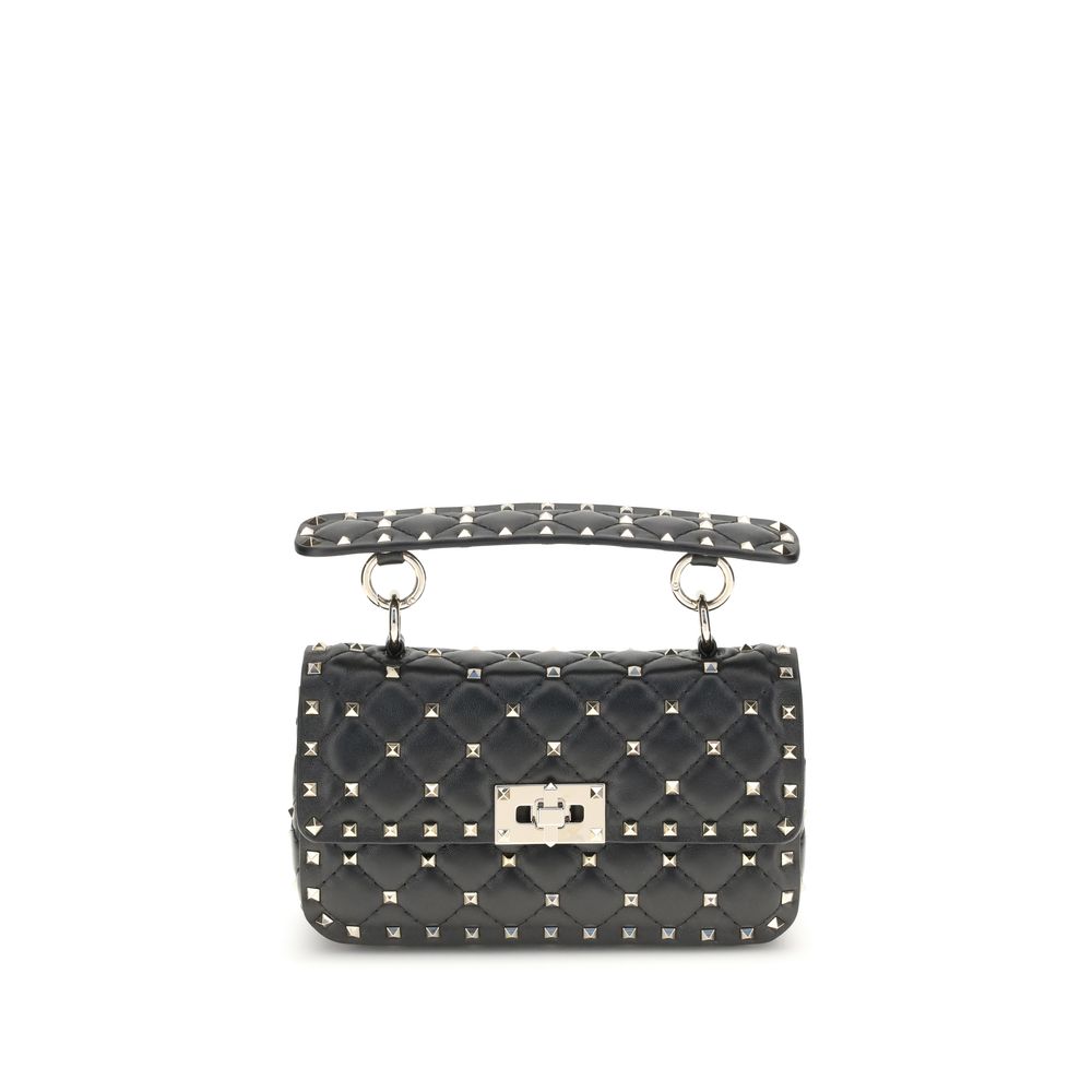 Valentino Garavani Black Calf Leather Bos Taurus Handbag