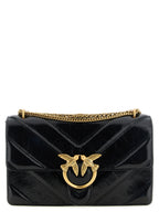 PINKO Black Calfskin Shoulder Bag
