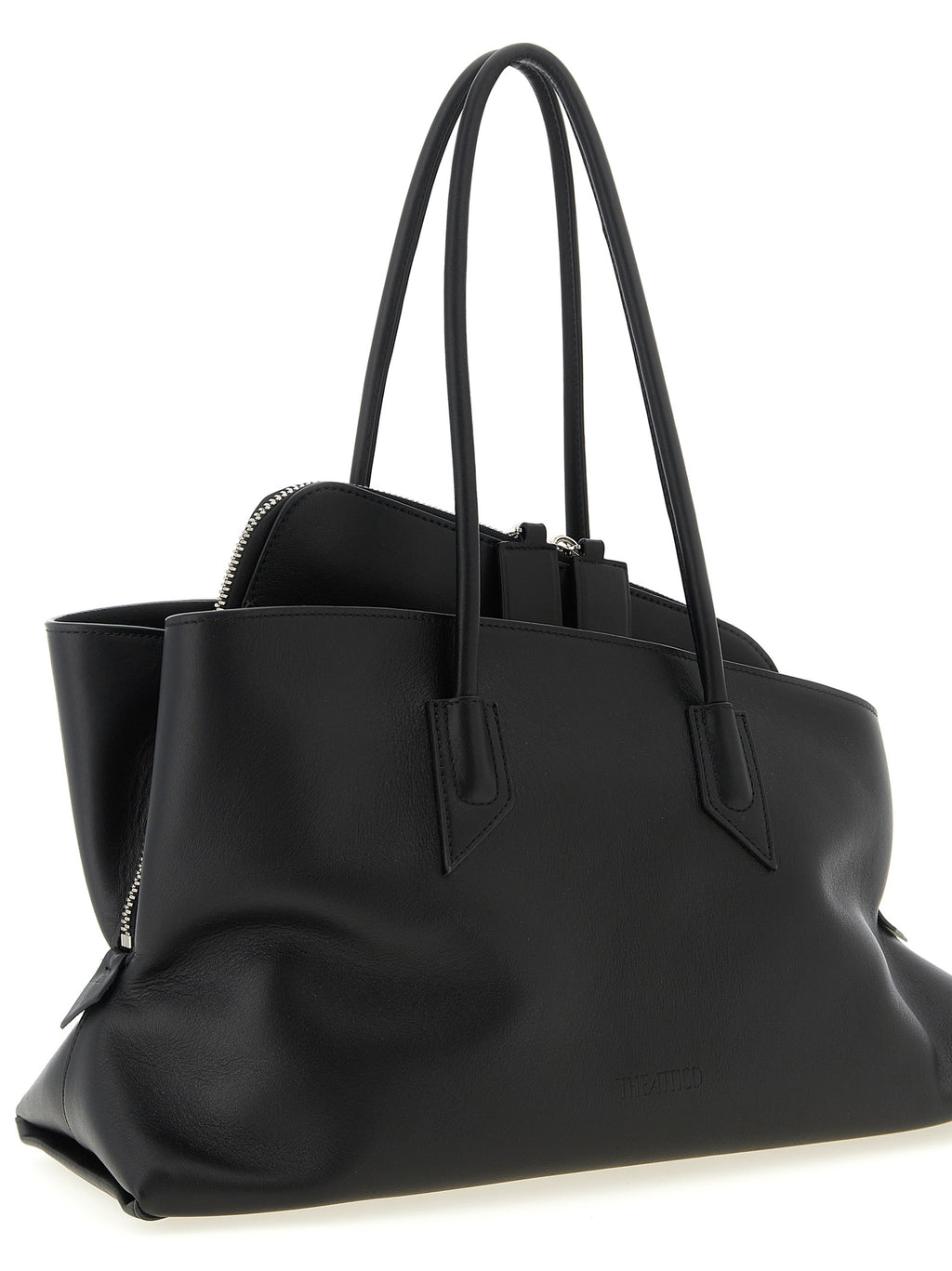 The Attico Black Calfskin Shoulder Bag