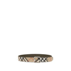Burberry Beige Calf Leather Bos Taurus Regular Belt