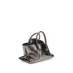 The Attico Gray Calf Leather Bos Taurus Handbag