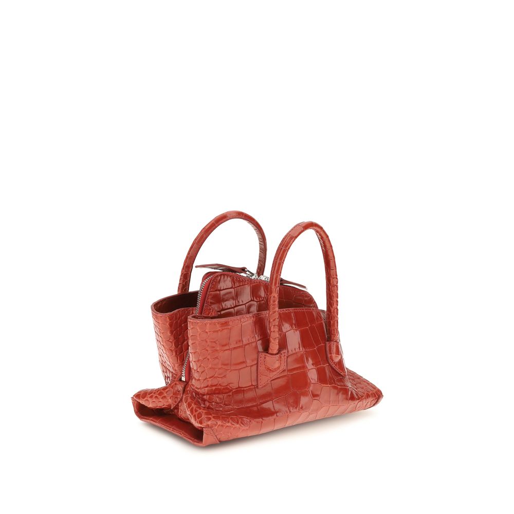 The Attico Red Calf Leather Bos Taurus Handbag
