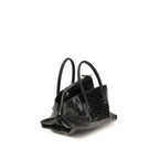 The Attico Black Calf Leather Bos Taurus Handbag
