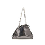 The Attico Silver Calf Leather Bos Taurus Handbag