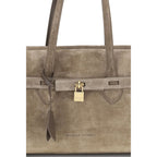 Brunello Cucinelli Beige Calf Leather Bos Taurus Shoulder Bag