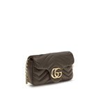 Gucci Brown Calf Leather Bos Taurus Shoulder Bag