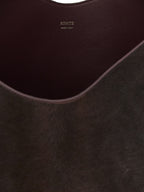 Khaite Bordeaux Calfskin Tote Bag