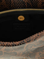 PINKO Brown Calfskin Crossbody Bag