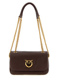 PINKO Brown Lamb Leather Shoulder Bag