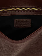 PINKO Brown Lamb Leather Shoulder Bag