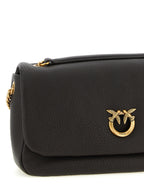 PINKO Brown Lamb Leather Shoulder Bag
