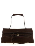 Moschino Brown Calfskin Shoulder Bag