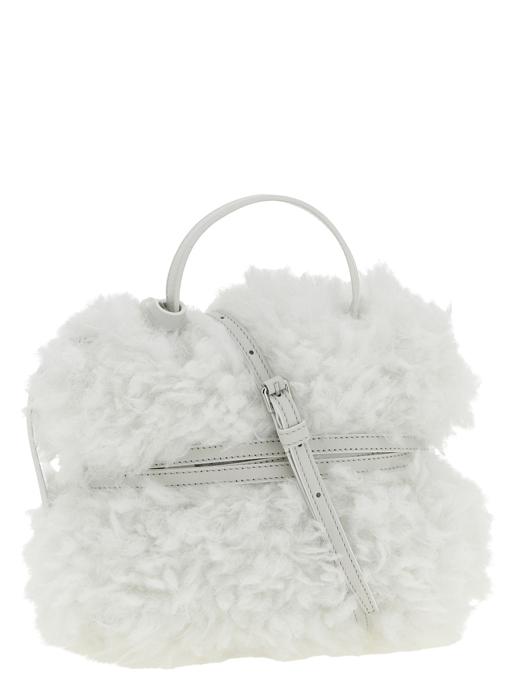 Moschino White Leather Handbag