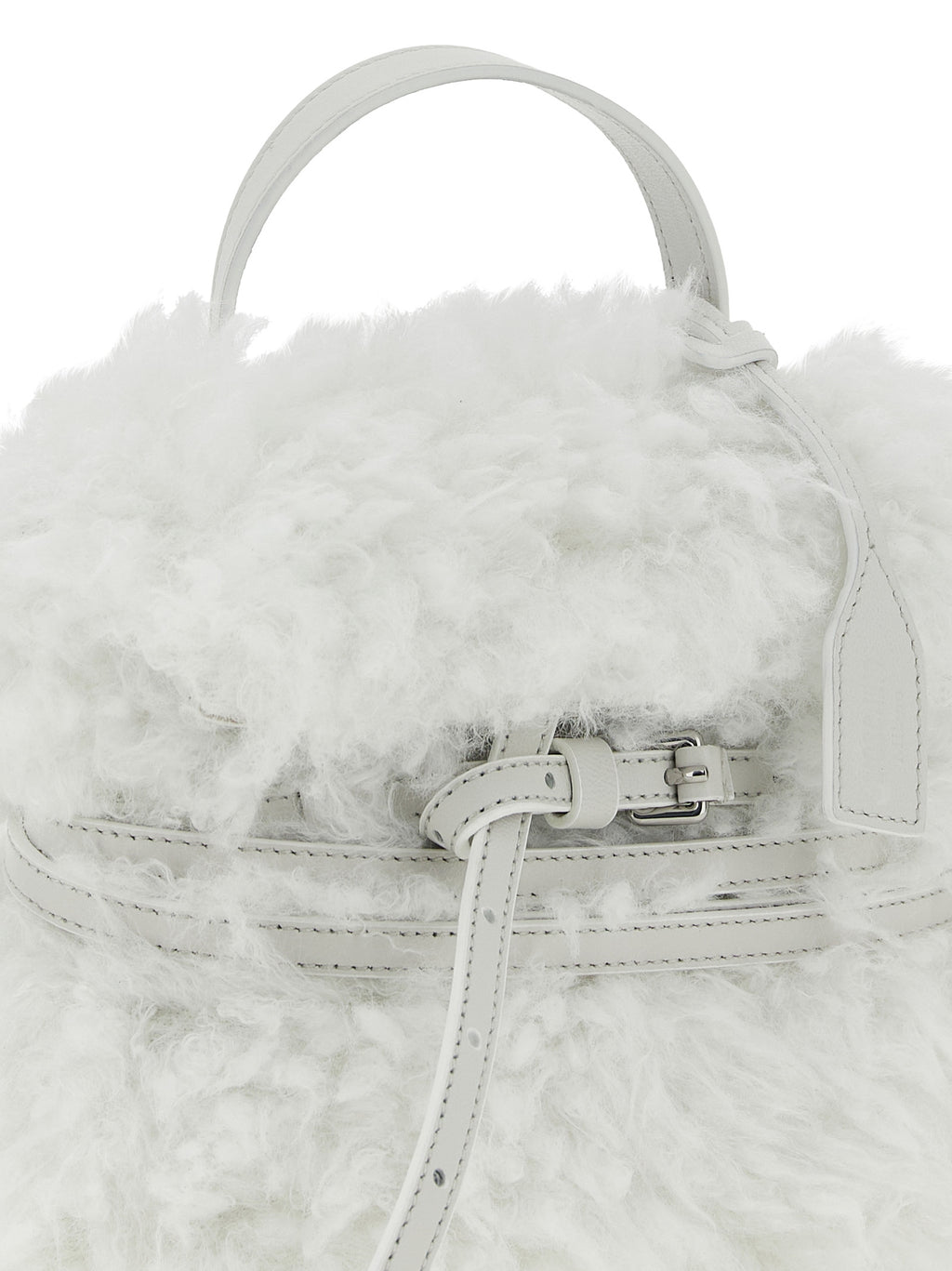 Moschino White Leather Handbag