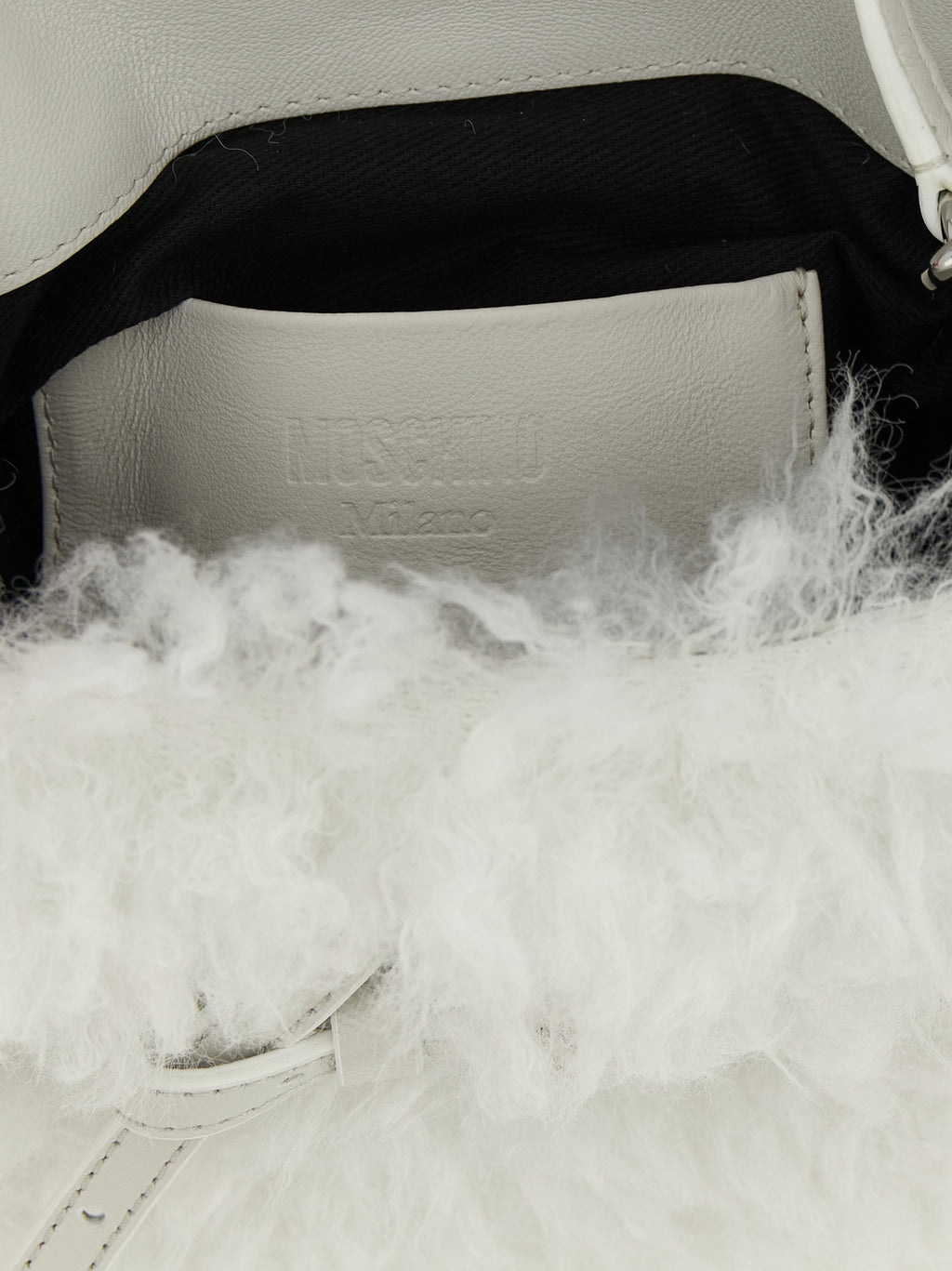 Moschino White Leather Handbag