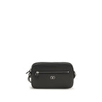 Valentino Garavani Black Calf Leather Bos Taurus Shoulder Bag