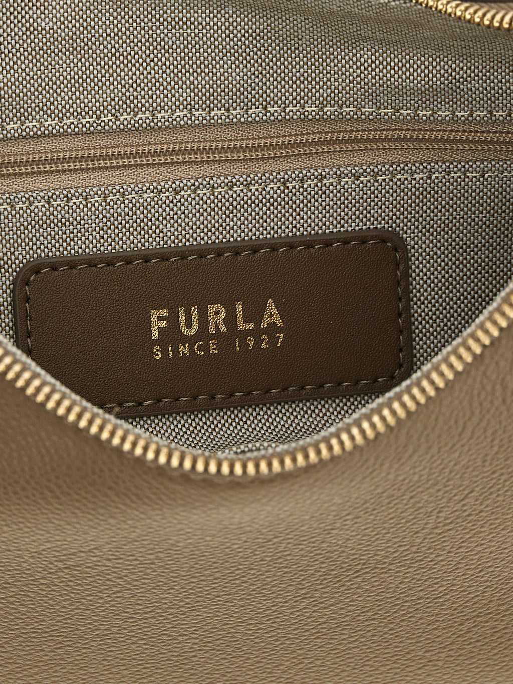 Furla Beige Calfskin Shoulder Bag
