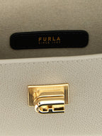 Furla Gray Calfskin Crossbody Bag