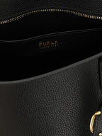 Furla Black Calfskin Tote Bag