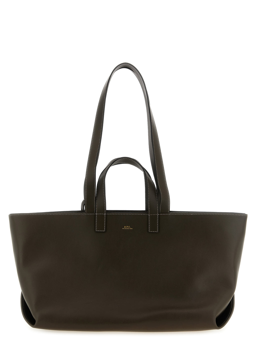 A.P.C. Brown Cowhide Tote Bag