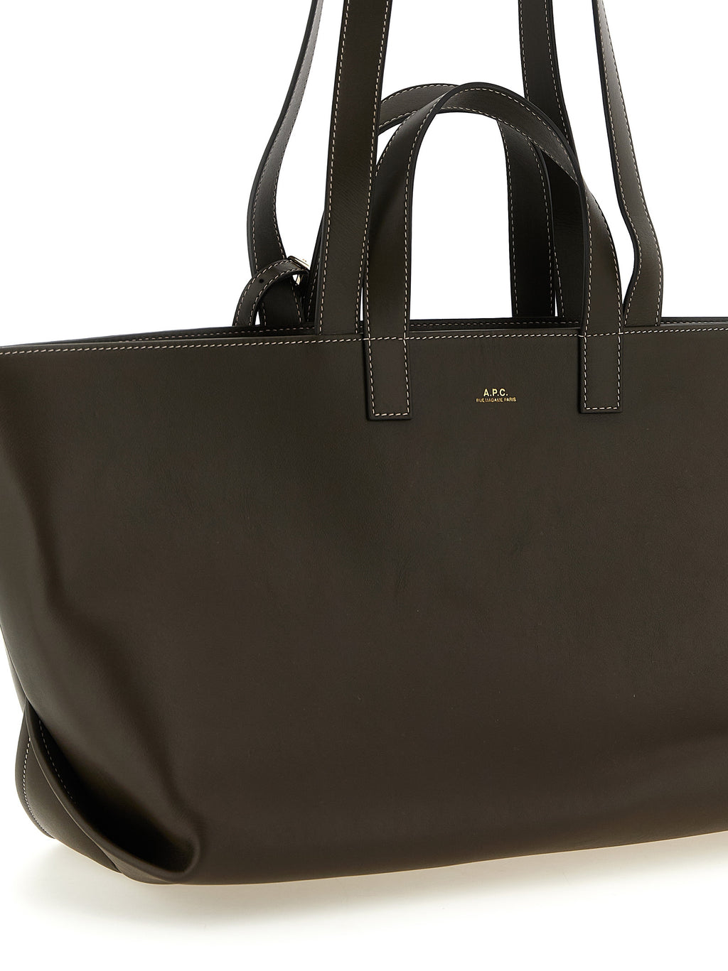 A.P.C. Brown Cowhide Tote Bag