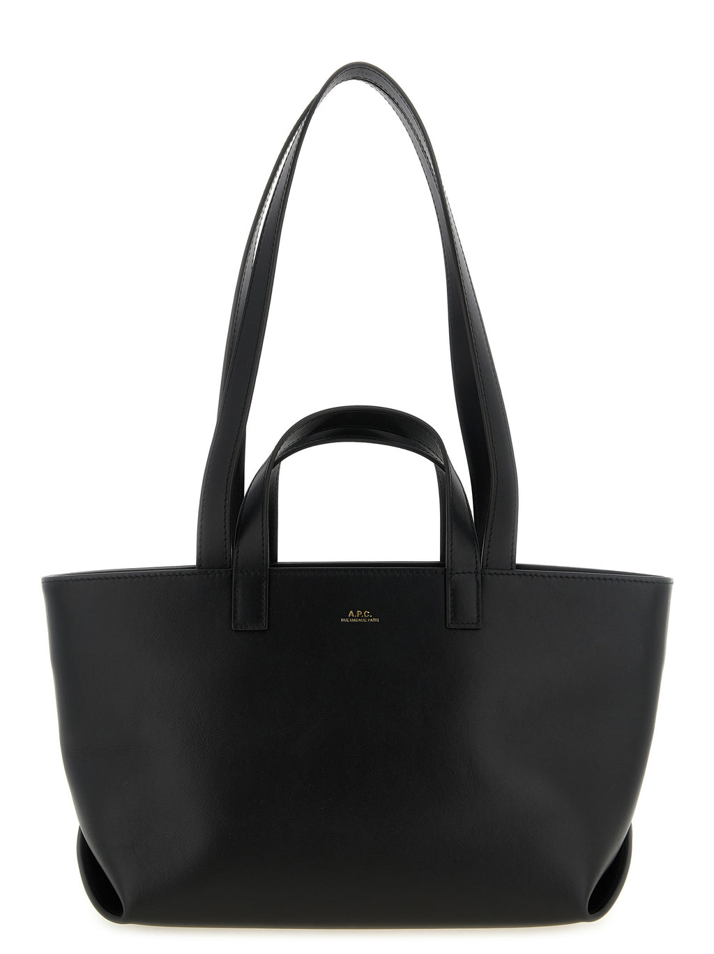 A.P.C. Black Cowhide Tote Bag