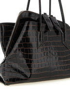 The Attico Brown Bovine Leather Shoulder Bag
