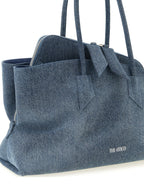 The Attico Blue Cotton Shoulder Bag