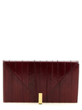 Giuseppe Zanotti Bordeaux Leather Clutch Bag