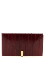 Giuseppe Zanotti Bordeaux Leather Clutch Bag