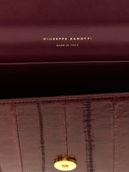 Giuseppe Zanotti Bordeaux Leather Clutch Bag
