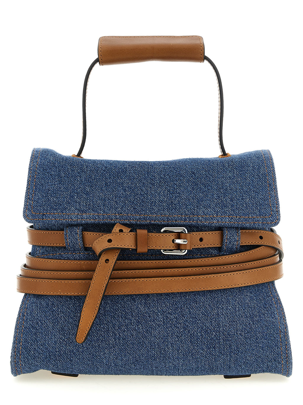 Moschino Blue Cotton Handbag