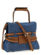 Moschino Blue Cotton Handbag
