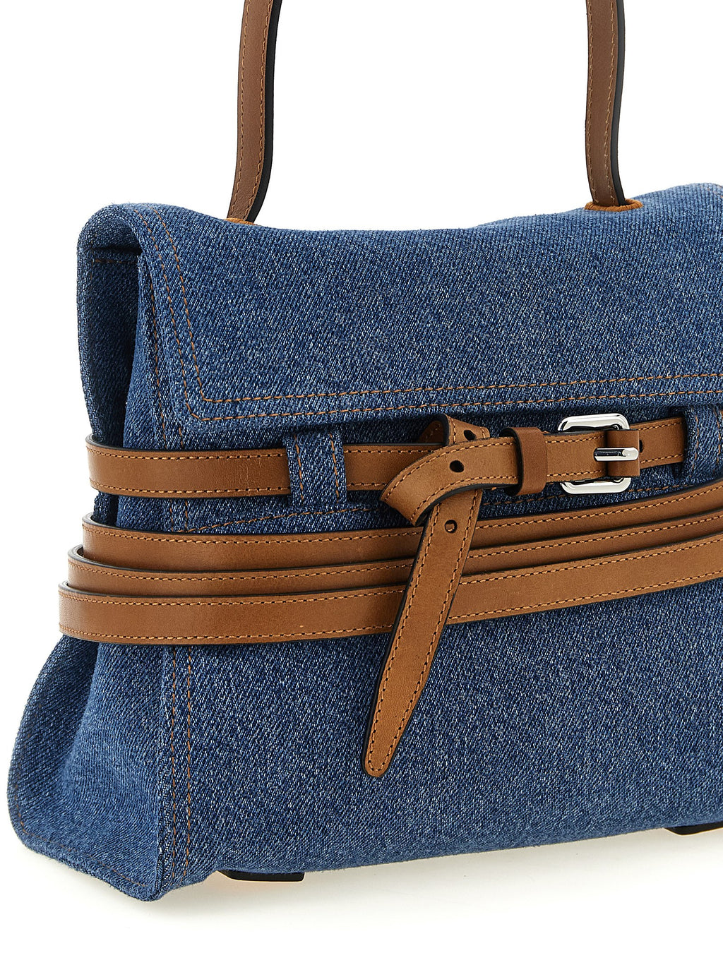 Moschino Blue Cotton Handbag