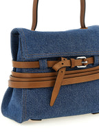 Moschino Blue Cotton Handbag