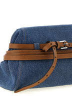 Moschino Blue Cotton Clutch Bag
