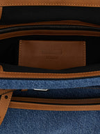 Moschino Blue Cotton Clutch Bag