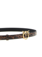 PINKO Brown Calfskin Thin Belt