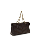 Valentino Garavani Brown Calf Leather Bos Taurus Shoulder Bag