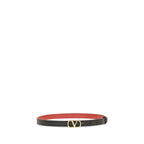 Valentino Garavani Black Calf Leather Bos Taurus Regular Belt