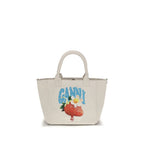 Ganni Beige Polyester Shoulder Bag