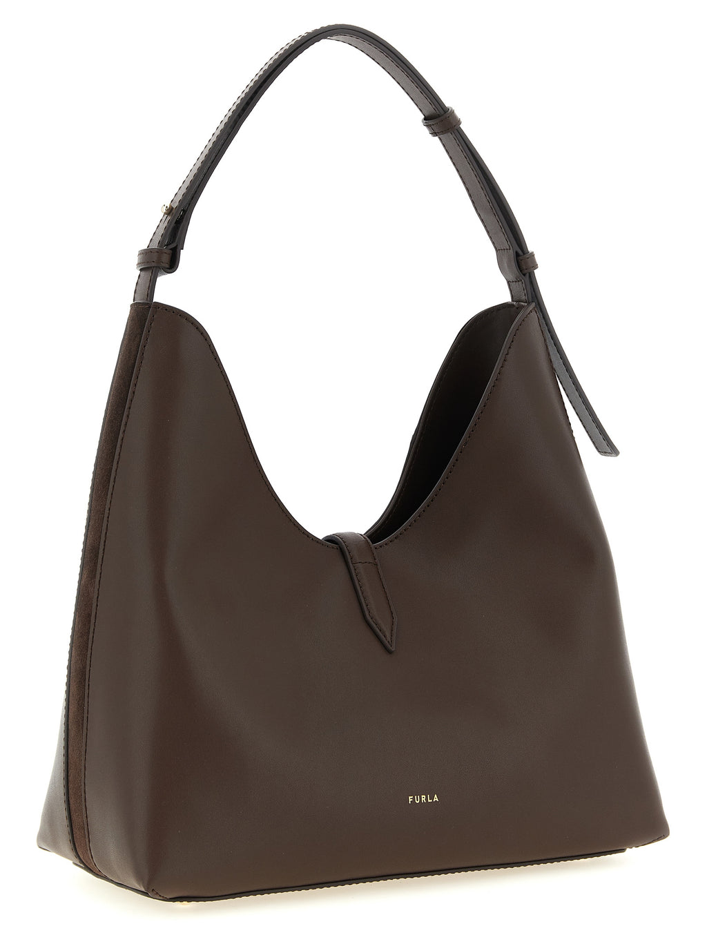 Furla Brown Calfskin Shoulder Bag